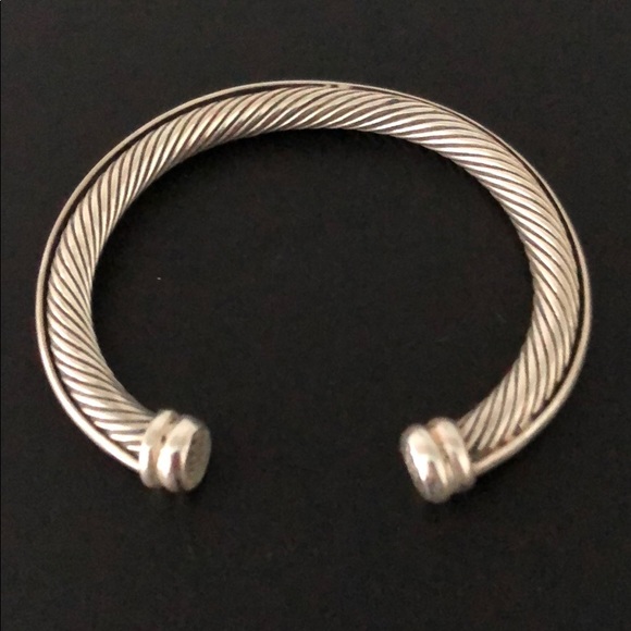 VINTAGE STERLING SILVER SPIRAL DESIGN CUFF - Picture 2 of 8